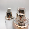 Luxury Clear Rose Gold 50Ml Glass Pump Spray Face Lotion Bottle